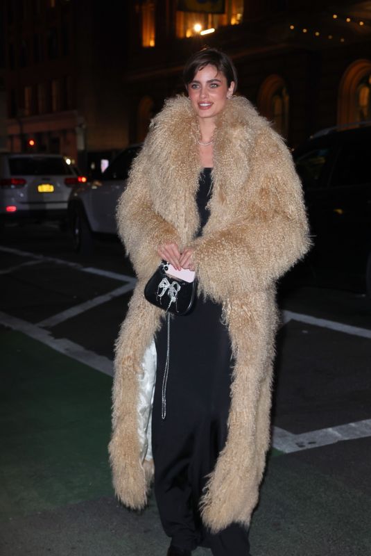 TAYLOR HILL Arrives at Frame Denim’s Fashion Week Dinner in New York 02/12/2024