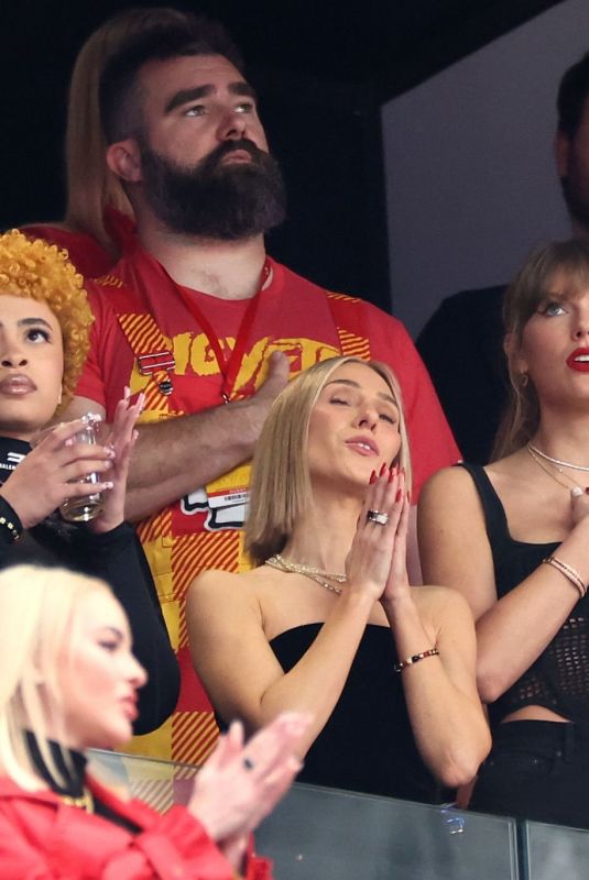 TAYLOR SWIFT and BLAKE LIVELY at Super Bowl LVIII in Las Vegas 02/11/2024