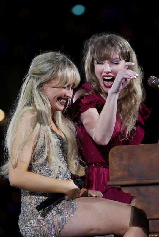 TAYLOR SWIFT and SABRINA CARPENTER Performs at The Eras Tour in Sydney 02/23/2024