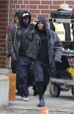 TEYANA TAYLOR on the Set of Pail Thomas Anderson