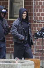 TEYANA TAYLOR on the Set of Pail Thomas Anderson