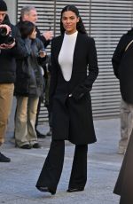 TINA KUNAKEY Arrives at Courreges Fashion Show at Paris Fashion Week 02/28/2024
