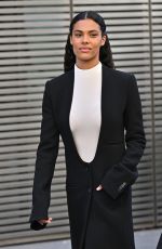 TINA KUNAKEY Arrives at Courreges Fashion Show at Paris Fashion Week 02/28/2024