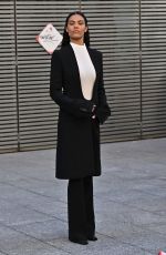 TINA KUNAKEY Arrives at Courreges Fashion Show at Paris Fashion Week 02/28/2024