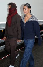 TINA KUNAKEY Arrives at Gucci FW2024-25 Show at Milan Fashion Week 02/23/2024