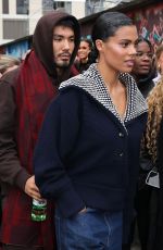 TINA KUNAKEY Arrives at Gucci FW2024-25 Show at Milan Fashion Week 02/23/2024