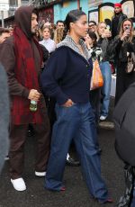 TINA KUNAKEY Arrives at Gucci FW2024-25 Show at Milan Fashion Week 02/23/2024