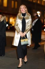UMA THURMAN Arrives at Tory Burch Fashion Show in New York 02/12/2024