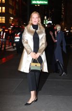 UMA THURMAN Arrives at Tory Burch Fashion Show in New York 02/12/2024