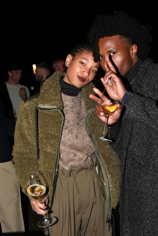 WILLOW SMITH and De’Wayne Jackson Night Out in St. Moritz 02/03/2024