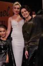 ZENDAYA and FLORENCE PUGH at Jimmy Kimmel Live! in Los Angeles 02/01/2024
