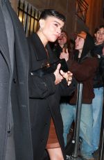 ZOE KRAVITZ Leaves YSL Afterparty in Paris 02/27/2024