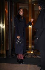 AJA NAOMI KING Leaves Her Hotel in Paris 03/03/2024