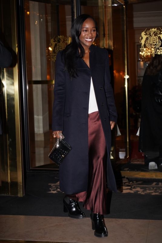 AJA NAOMI KING Leaves Her Hotel in Paris 03/03/2024