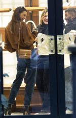 ALESSANDRA AMBROSIO Shopping at Bottega Veneta Avenue Montaigne in Paris 02/29/2024