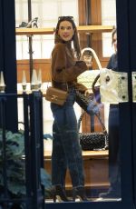 ALESSANDRA AMBROSIO Shopping at Bottega Veneta Avenue Montaigne in Paris 02/29/2024