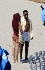 ALYCIA PASCUAL-PENA and SIMONE JOY JONES on the Set of Bel Air Season 3 at a Beach in Los Angeles 03/14/2024