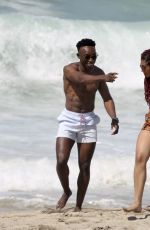 ALYCIA PASCUAL-PENA and SIMONE JOY JONES on the Set of Bel Air Season 3 at a Beach in Los Angeles 03/14/2024
