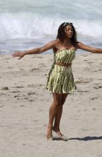 ALYCIA PASCUAL-PENA and SIMONE JOY JONES on the Set of Bel Air Season 3 at a Beach in Los Angeles 03/14/2024