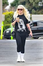 AMANDA BYNES Out for Coffee in Los Angeles 03/19/2024