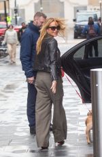 AMANDA HOLDEN Out with Her Dog in London 03/01/2024