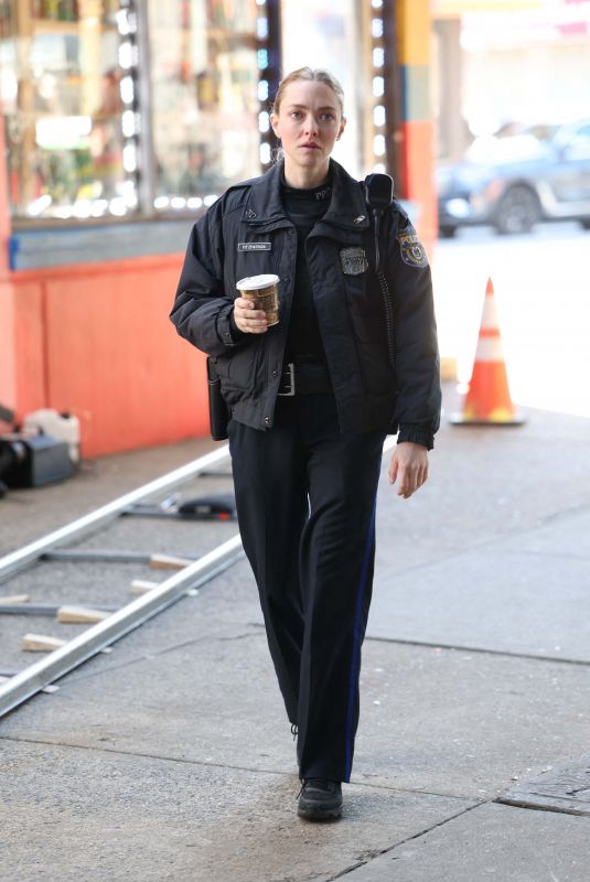 AMANDA SEYFRIED on the Set of an Untitled Series in New York 03/25/2024