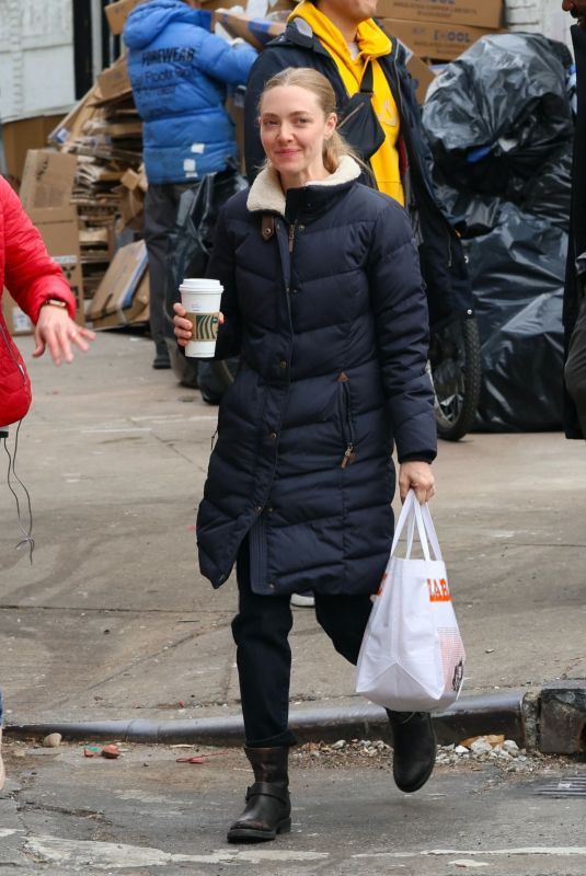 AMANDA SEYFRIED on the Set of Long Bright River in New York 03/26/2024