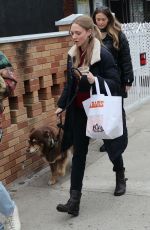 AMANDA SEYFRIED Out with Her Dog in New York 03/27/2024