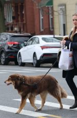 AMANDA SEYFRIED Out with Her Dog in New York 03/27/2024