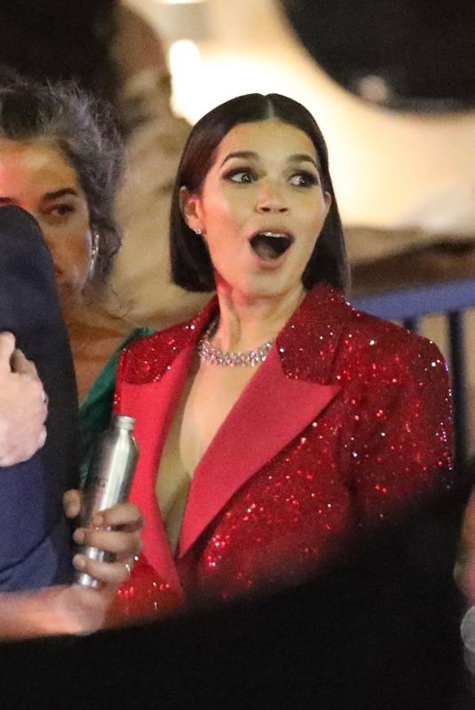 AMERICA FERRERA Leaves Vanity Fair Oscar Party in Beverly Hills 03/10/2024