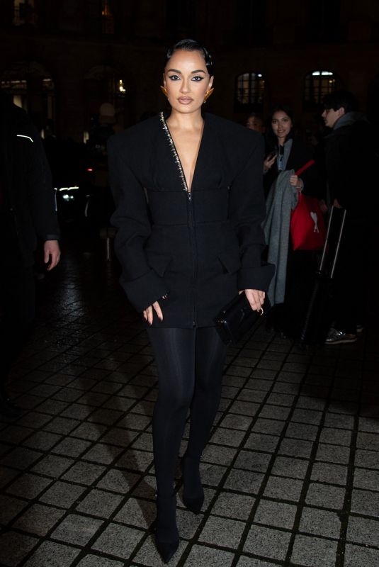 AMINA MUADDI at Schiaparelli Show at Paris Fashion Week 02/29/2024