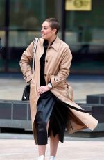 AMY DOWDEN Leaves BBC Breakfast Studios in Manchester 03/01/2024