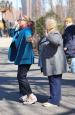 AMY SCHUMER and URZILA CARLSON on the Set of Kinda Pregnant 03/25/2024
