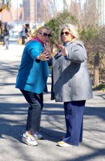 AMY SCHUMER and URZILA CARLSON on the Set of Kinda Pregnant 03/25/2024