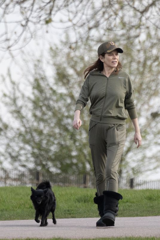 ANNA FRIEL Out with Her Dog and a Friend at Windsor Castle 03/22/2024