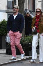 ANNA OSCEOLA and Jon Hamm Out in New York 03/16/2024