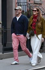 ANNA OSCEOLA and Jon Hamm Out in New York 03/16/2024