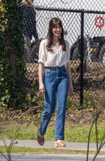ANNE HATHAWAY on the Set of Flowervale Street 03/21/2024