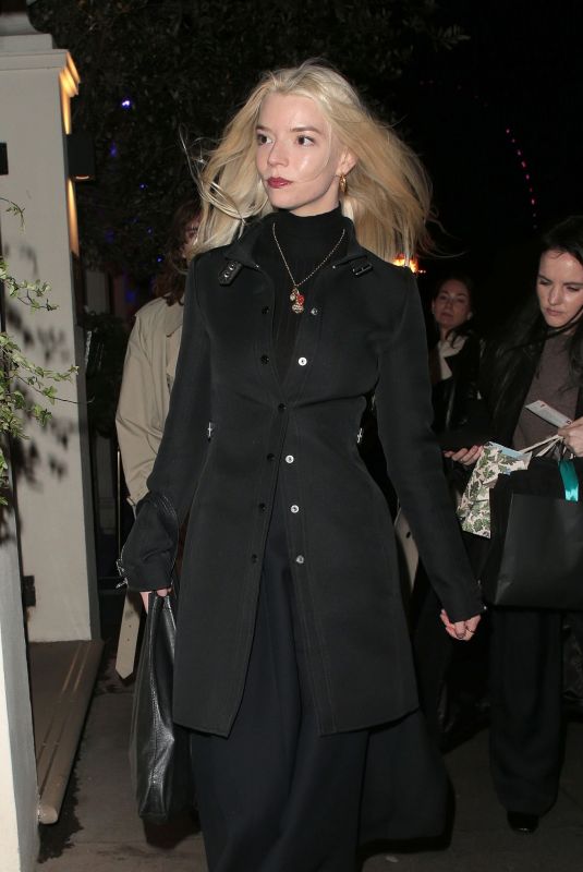 ANYA TAYLOR-JOY Arrives at Gala Performance Afterparty for Cabaret at the Kit Kat Club in London 03/28/2024