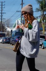 ASHLEE SIMPSON Out for an Erowan Smoothie in Los Angeles 02/28/2024
