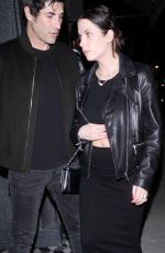 ASHLEY BENSON and Brandon Davis Leave a Dinner Party at Craig