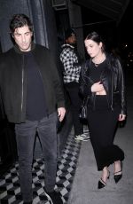 ASHLEY BENSON and Brandon Davis Leave a Dinner Party at Craig
