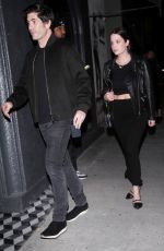 ASHLEY BENSON and Brandon Davis Leave a Dinner Party at Craig