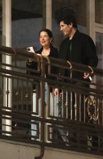 ASHLEY BENSON and Brandon Davis on a Dinner Date at Sushi Park in West Hollywood 03/13/2024