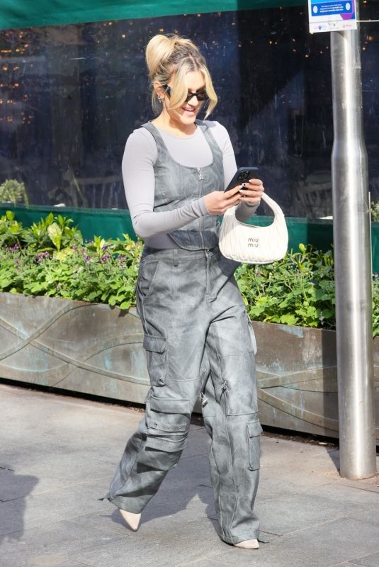 ASHLEY ROBERTS Arrives at Heart Radio in London 03/27/2024