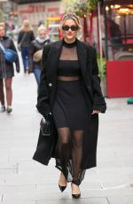 ASHLEY ROBERTS Arrives at Heart Radio in London 03/28/2024