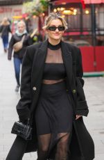 ASHLEY ROBERTS Arrives at Heart Radio in London 03/28/2024