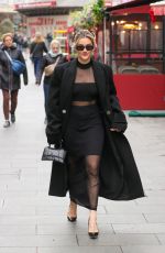 ASHLEY ROBERTS Arrives at Heart Radio in London 03/28/2024
