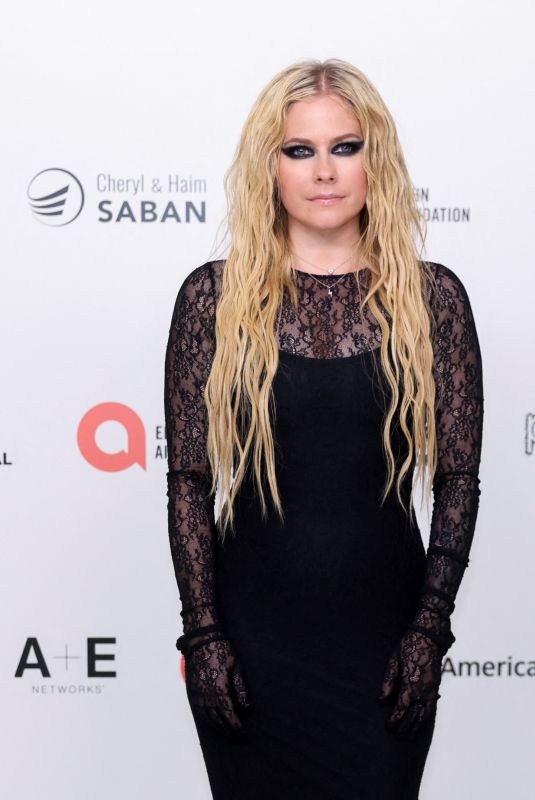 AVRIL LAVIGNE at 32nd Annual Elton John AIDS Foundation Academy Awards Viewing Party in West Hollywood 03/10/2024