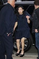 AWKWAFINA Arrives at Drew Barrymore Show in New York 03/07/2024